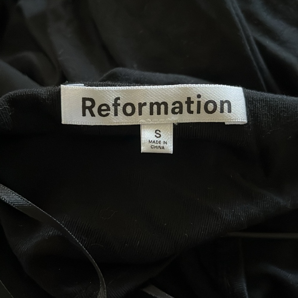 NEW Reformation Pavia Knit Dress Black Size Small - Picture 8 of 9